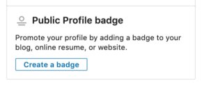 badge linkedin